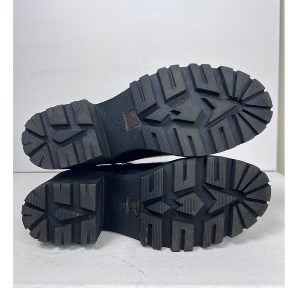 Boohoo Wide Fit Chunky Heeled Black Crocodile Chelsea Boots Size 8 Punk Goth Emo - Picture 8 of 8